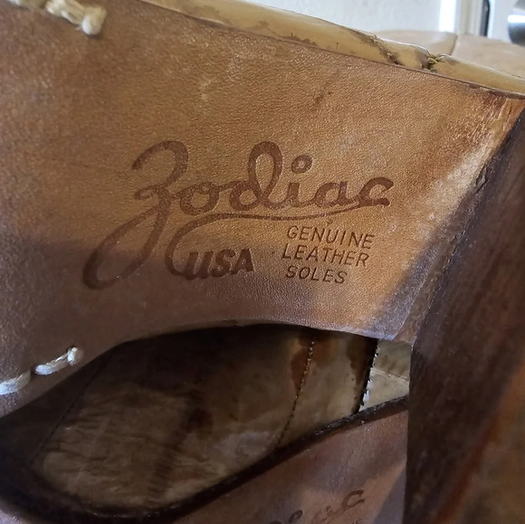 Zodiac Tan Heeled Boots - Picture 7 of 16